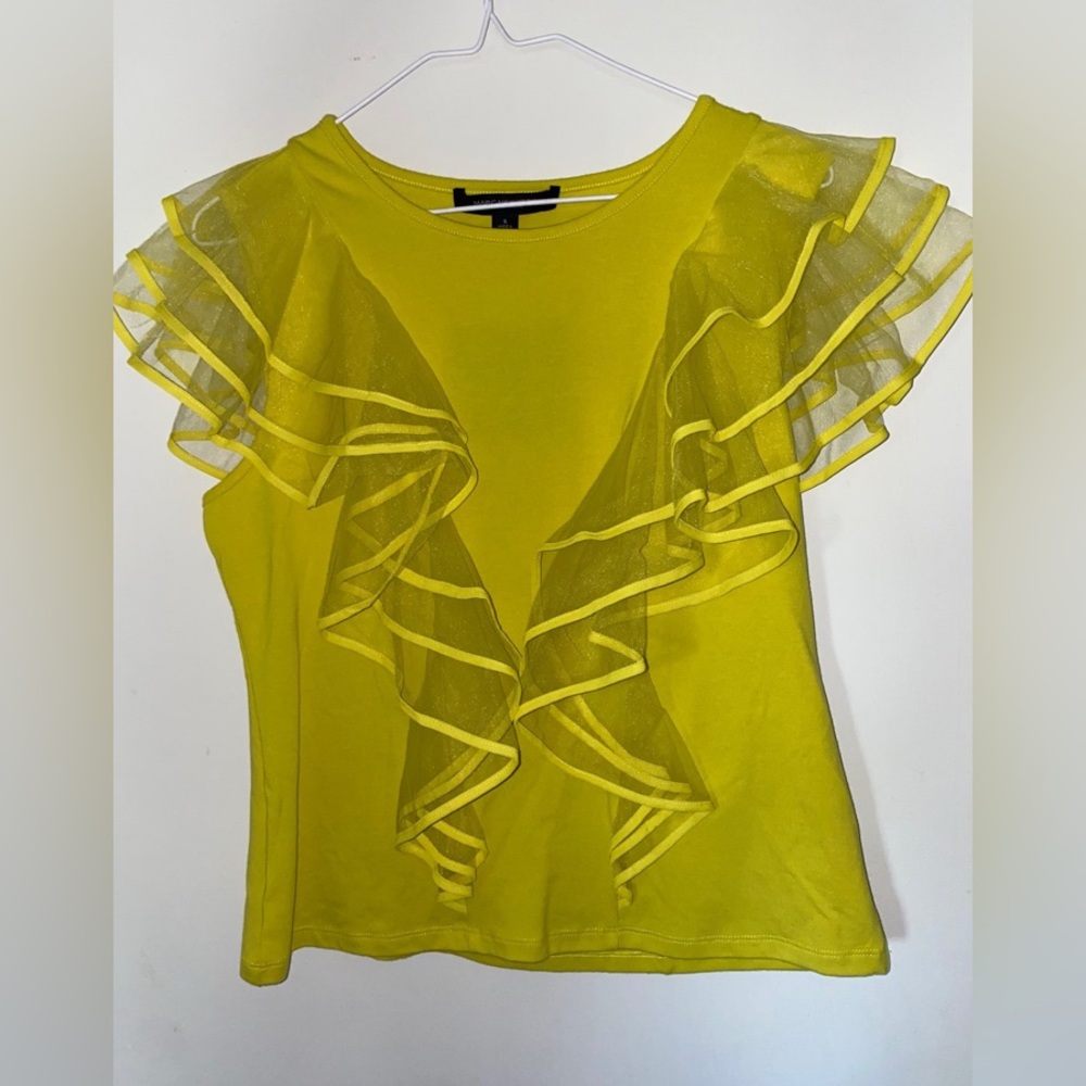 Marc By Marc Jacobs Lime Ruffled Blouse